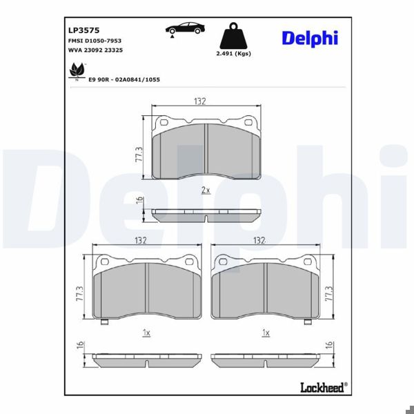 DELPHI LP3575 | Fren Balatası