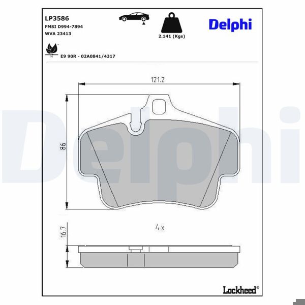 DELPHI LP3586 | Fren Balatası