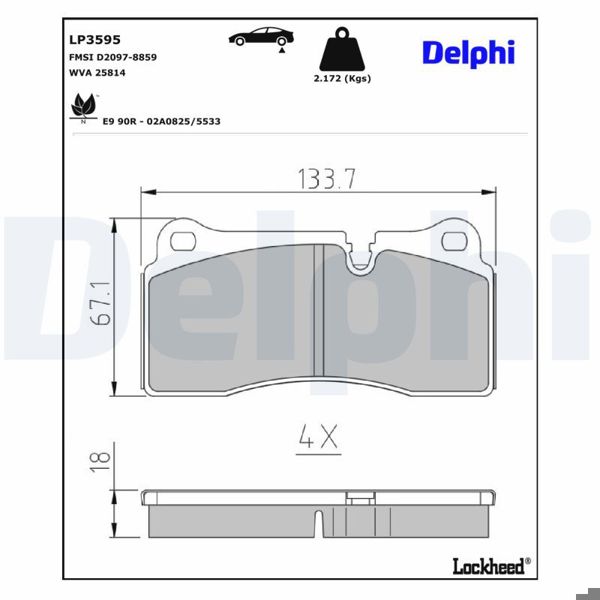 DELPHI LP3595 | Fren Balatası