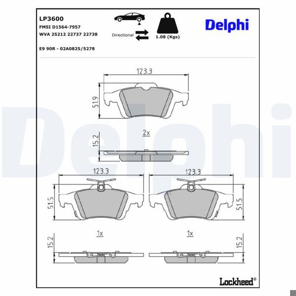 DELPHI LP3600 | Fren Balatası