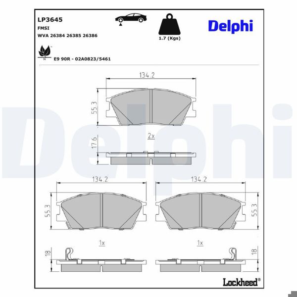 DELPHI LP3645 | Fren Balatası
