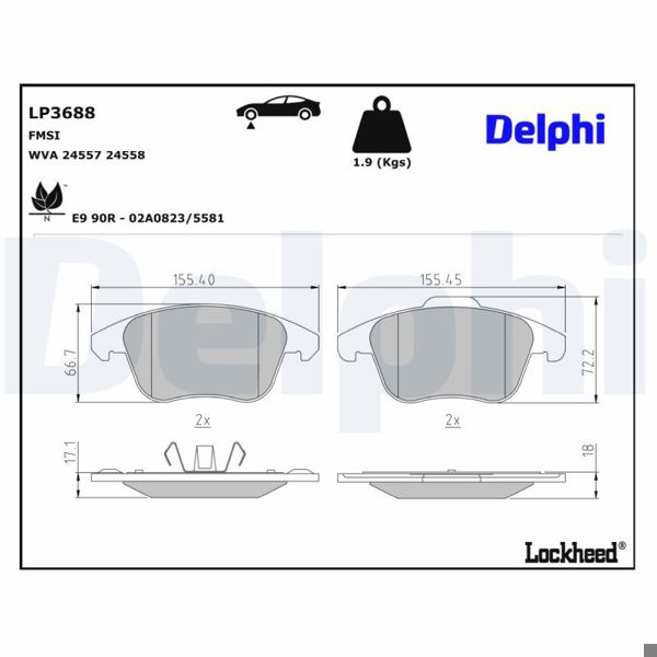 DELPHI LP3688 | Fren Balatası