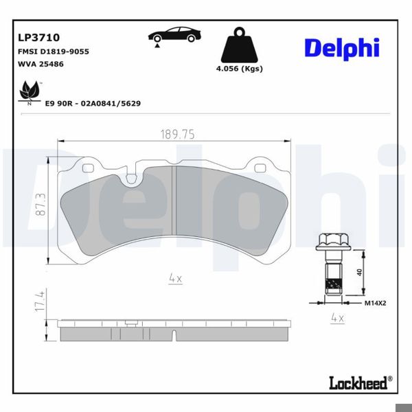 DELPHI LP3710 | Fren Balatası