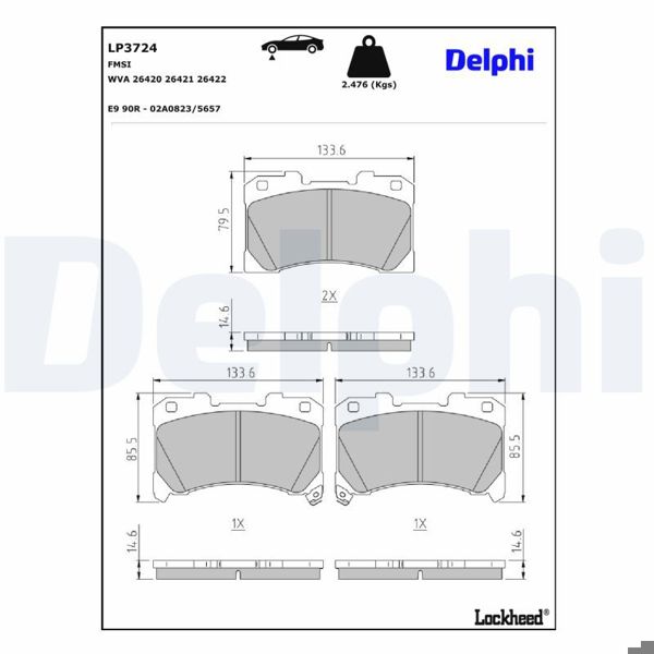 DELPHI LP3724 | Fren Balatası