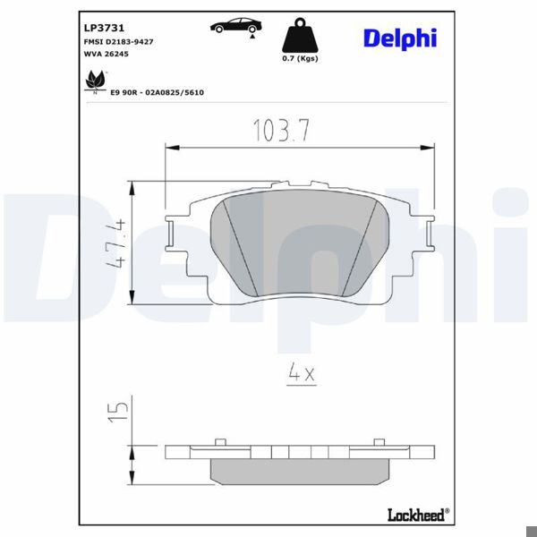 DELPHI LP3731 | Fren Balatası