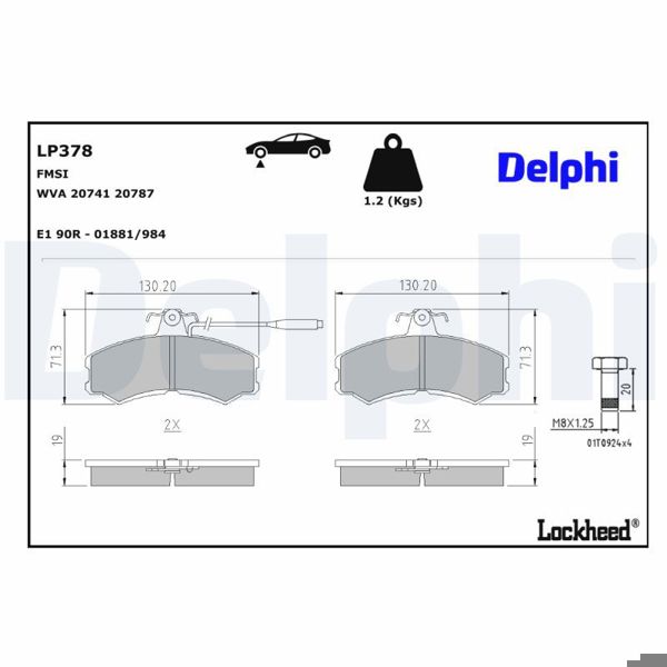 DELPHI LP378 | Fren Balatası