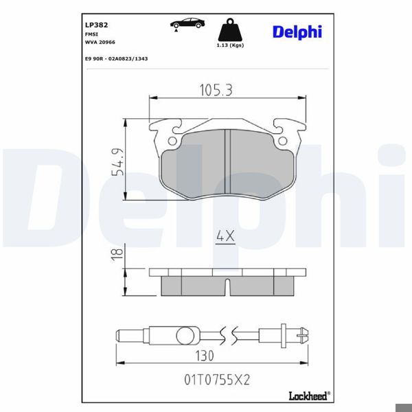 DELPHI LP382 | Fren Balatası