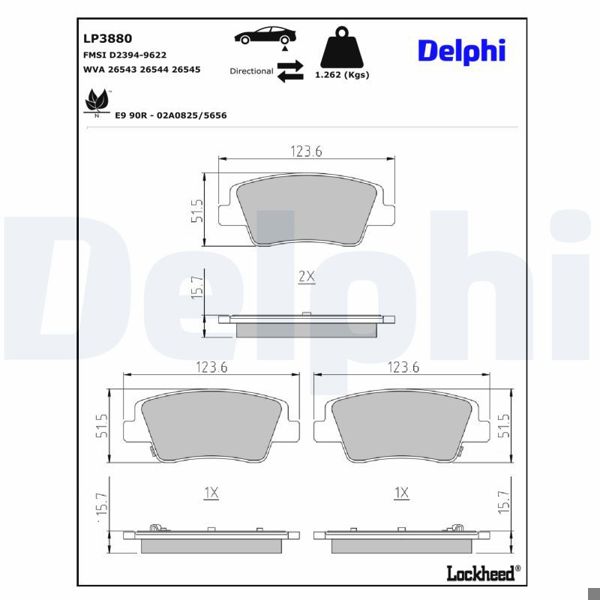 DELPHI LP3880 | Fren Balatası