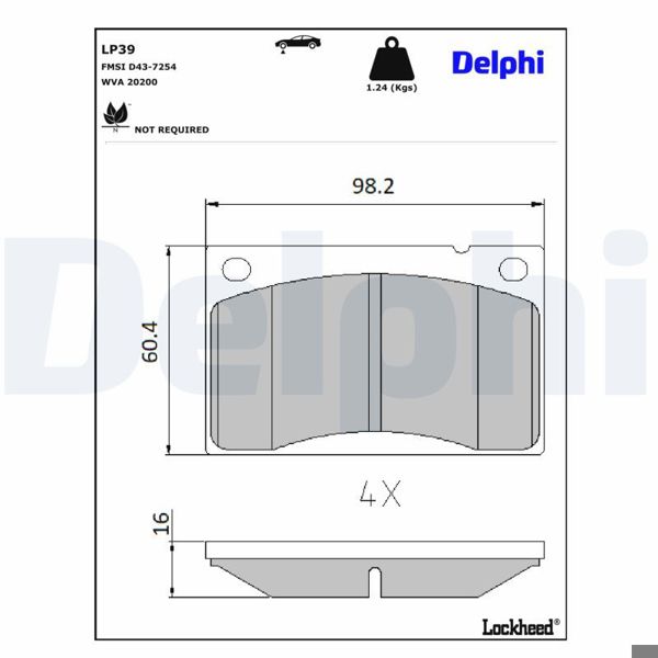 DELPHI LP39 | Fren Balatası