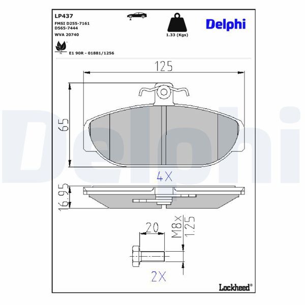 DELPHI LP437 | Fren Balatası