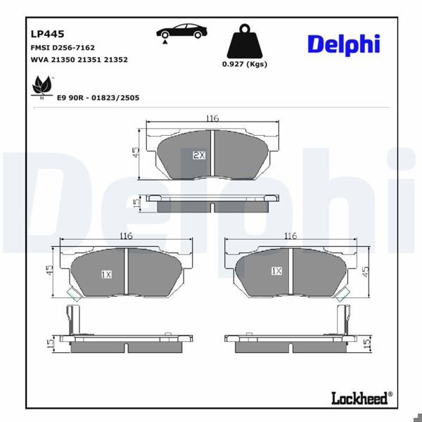 DELPHI LP445 | Fren Balatası
