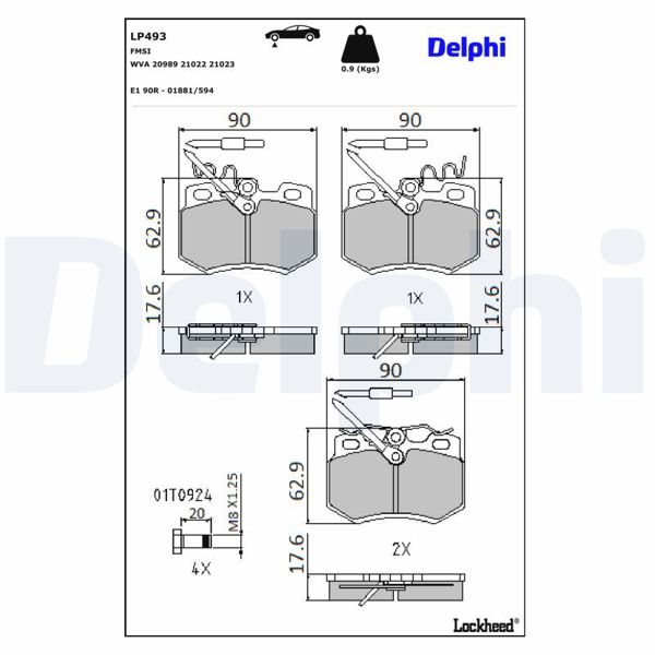 DELPHI LP493 | Fren Balatası