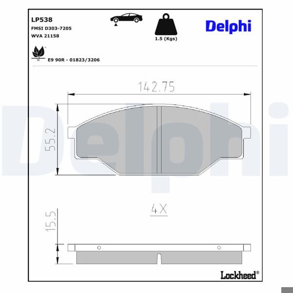 DELPHI LP538 | Fren Balatası