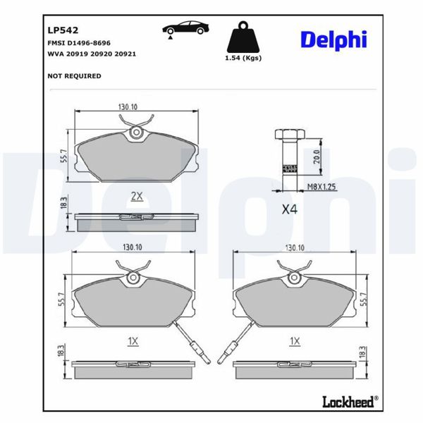 DELPHI LP542 | Fren Balatası