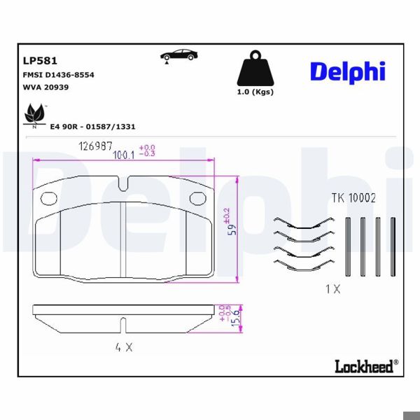 DELPHI LP581 | Fren Balatası