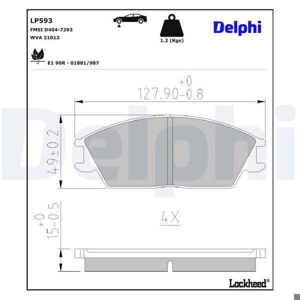 DELPHI LP593 | Fren Balatası