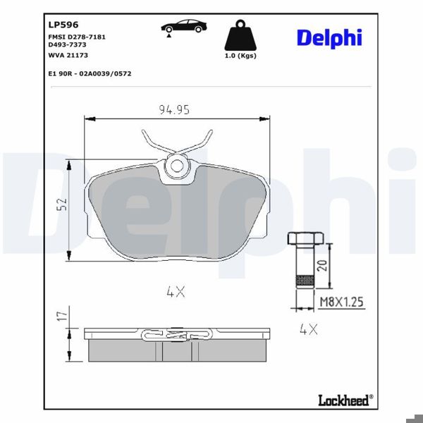 DELPHI LP596 | Fren Balatası