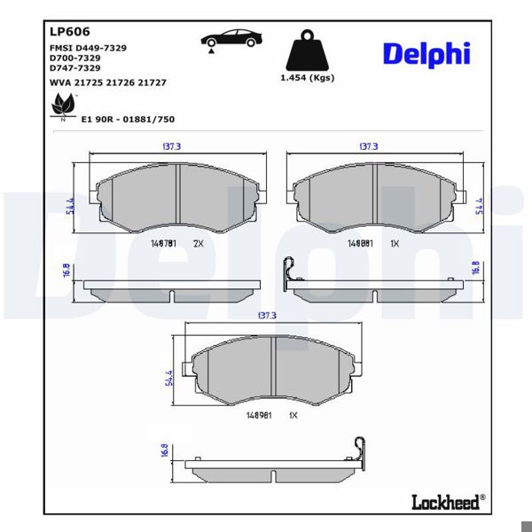 DELPHI LP606 | Fren Balatası