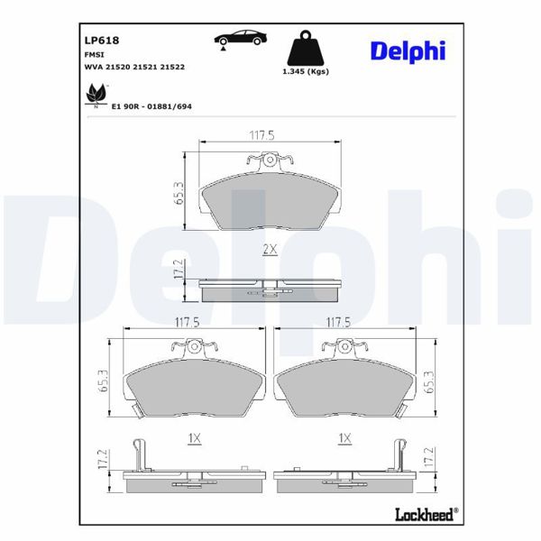 DELPHI LP618 | Fren Balatası