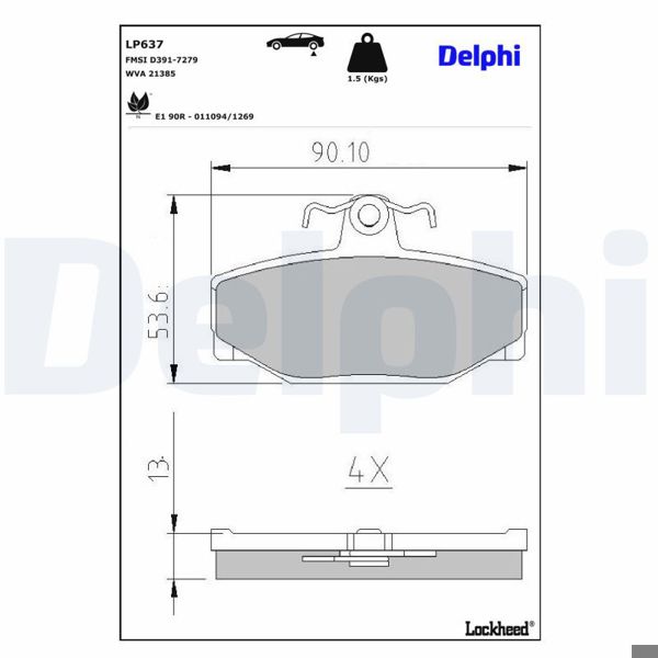 DELPHI LP637 | Fren Balatası