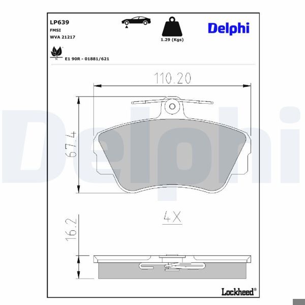 DELPHI LP639 | Fren Balatası