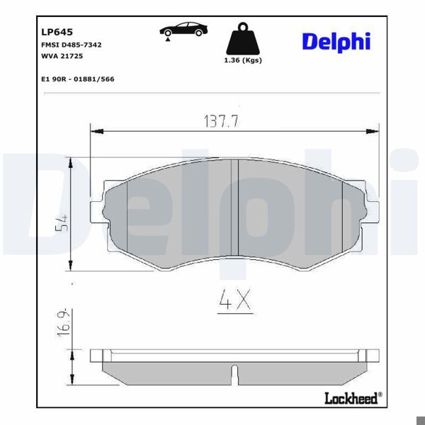 DELPHI LP645 | Fren Balatası