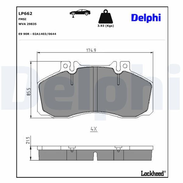 DELPHI LP662 | Fren Balatası