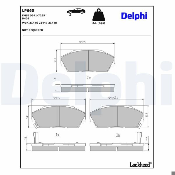 DELPHI LP665 | Fren Balatası