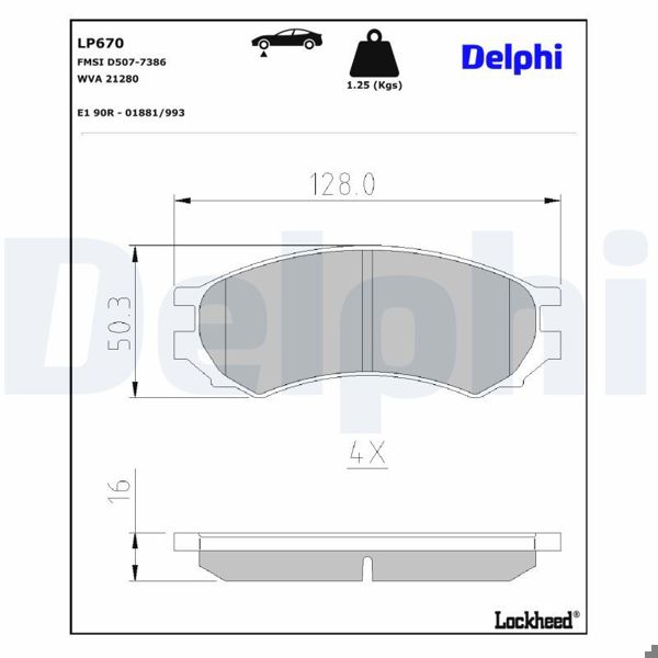 DELPHI LP670 | Fren Balatası