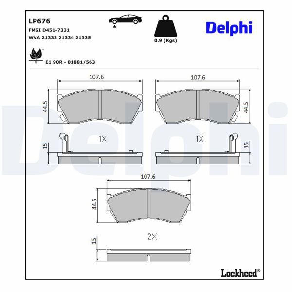 DELPHI LP676 | Fren Balatası