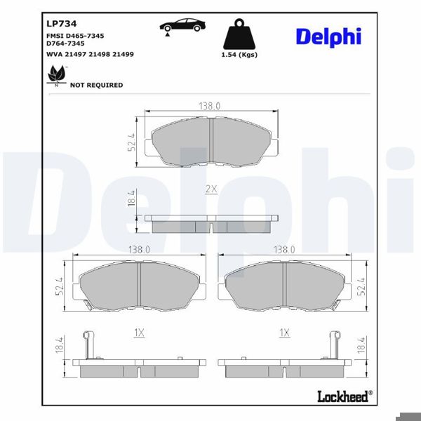 DELPHI LP734 | Fren Balatası