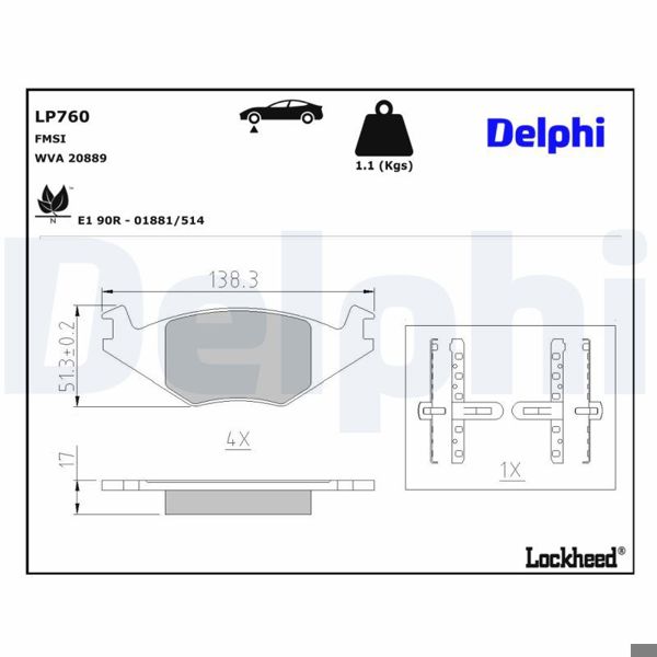 DELPHI LP760 | Fren Balatası
