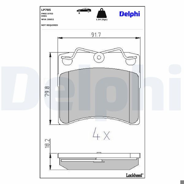 DELPHI LP785 | Fren Balatası