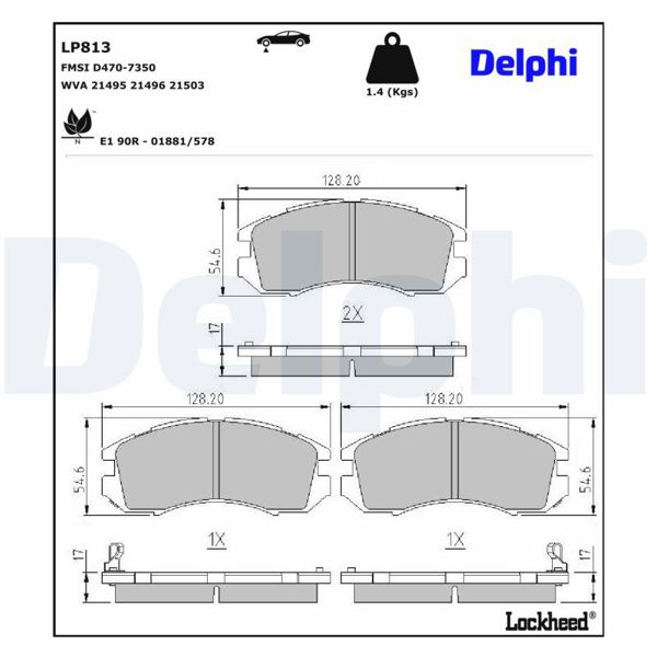 DELPHI LP813 | Fren Balatası