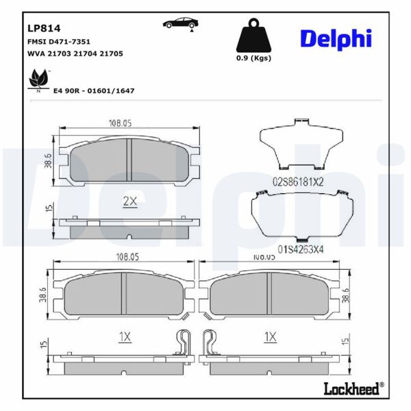 DELPHI LP814 | Fren Balatası