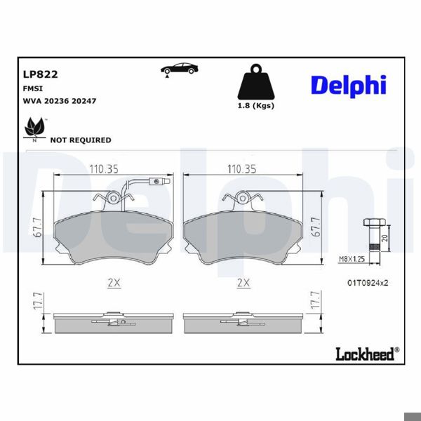 DELPHI LP822 | Fren Balatası