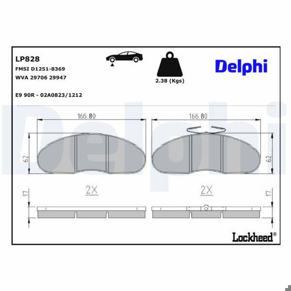 DELPHI LP828 | Fren Balatası