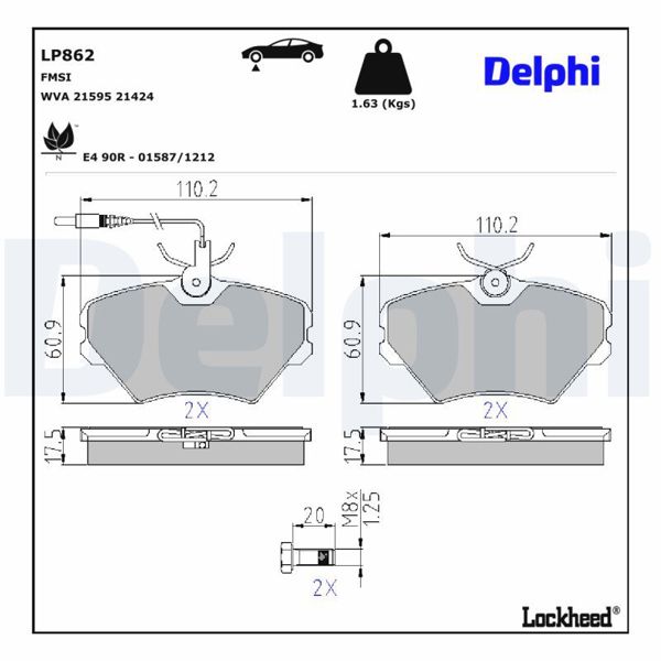 DELPHI LP862 | Fren Balatası