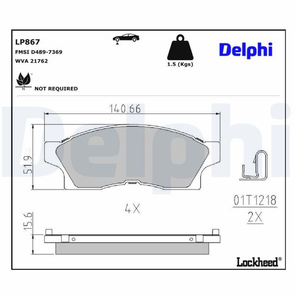 DELPHI LP867 | Fren Balatası