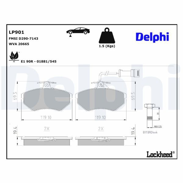DELPHI LP901 | Fren Balatası