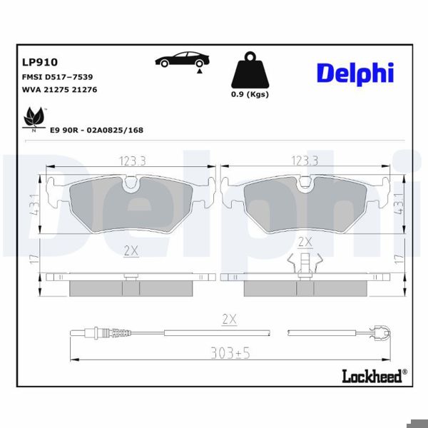 DELPHI LP910 | Fren Balatası