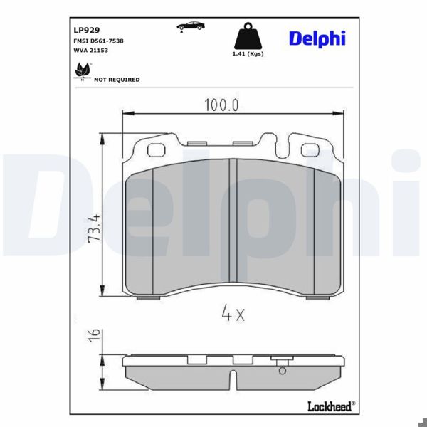 DELPHI LP929 | Fren Balatası