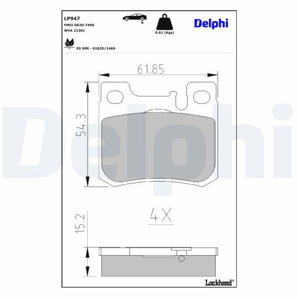 DELPHI LP947 | Fren Balata Arka Mercedes W202-97 124 Coupe (C124) 87-93230 Ce (124.043) 300 Ce 230 Ce Cat (124.043) 300 Ce (124.050) 220 Ce (124.042) 230 Ce (124.043) 124 Sedan (W124) 84-93200 (124.020) 200 (124.020) 200 E (124.021) 200 E (124.021) 230 E (124.023) 230 E (124.023) 260 E 4-Matic (124.226) 260 E (124.026) 260 E (124.026) 300 E 300 E (124.030) 300 E 4-Matic (124.230) 300 E 4-Matic 300 E 200 D (124.120)