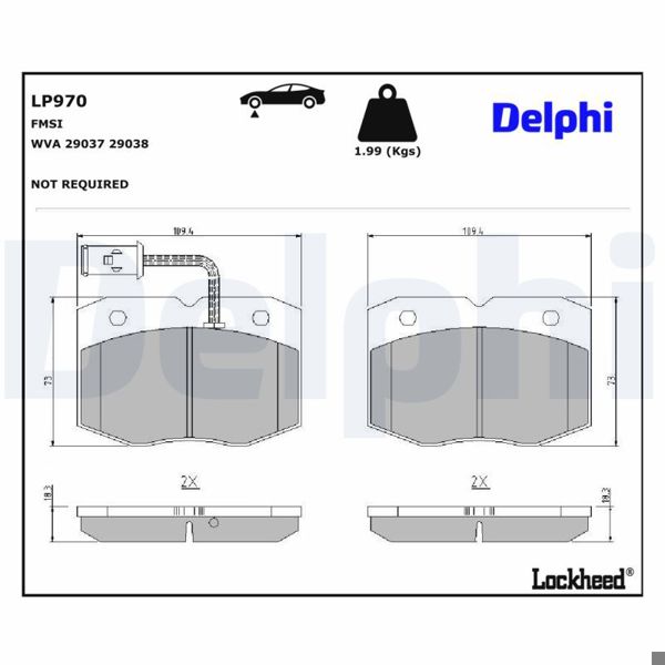 DELPHI LP970 | Fren Balatası