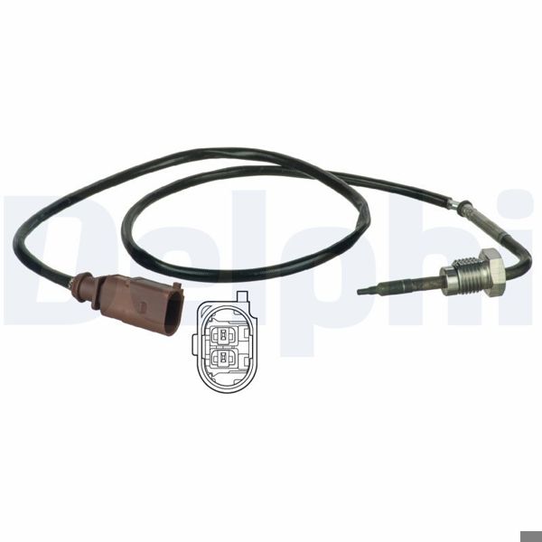 DELPHI TS30037 | Sıcaklık Sensörü Egzoz 09-Golf.VI-Jtta-Psst-Oct-Leo-A3 1.6-2.0 TDI Soket Kahverengı