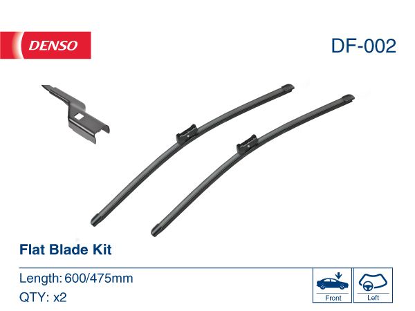 DENSO DF-002 | Silecek Süpürgesi Ön Takım Fiyat (Muz Tip 600×475) VW Golf5-Golf6-Golf7 Jetta-Passat-Caddy-Yeti-Octavia