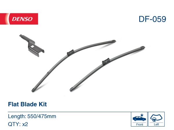 DENSO DF-059 | Silecek Seti 550-500 mm Jeep: Renegade 1.4 Mtj 14 -