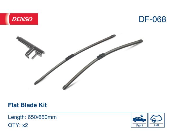 DENSO DF-068 | Silecek Süpürgesi Ön Takım Fiyat (Muz Tip 650×650) Touareg-Cayenne