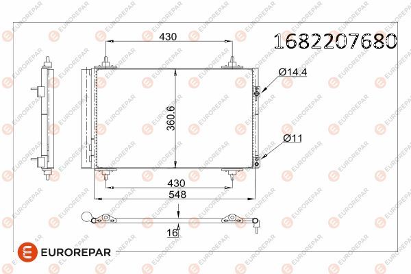 EUROREPAR 1682207680 | Klima Radyatörü