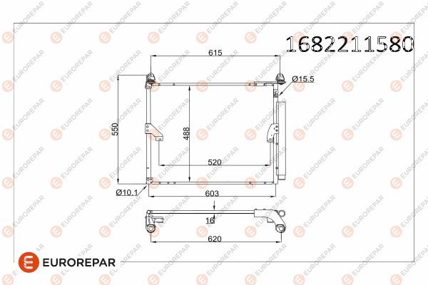 EUROREPAR 1682211580 | Klima Rad.Toyota Land Cruiser Prado 4.0 Benzinli